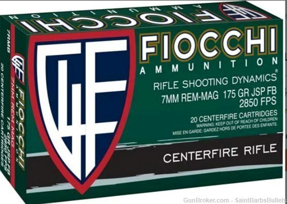 Fiocchi 7mm Rem. mag 175g Grain Interlock – 20 Rounds-img-0