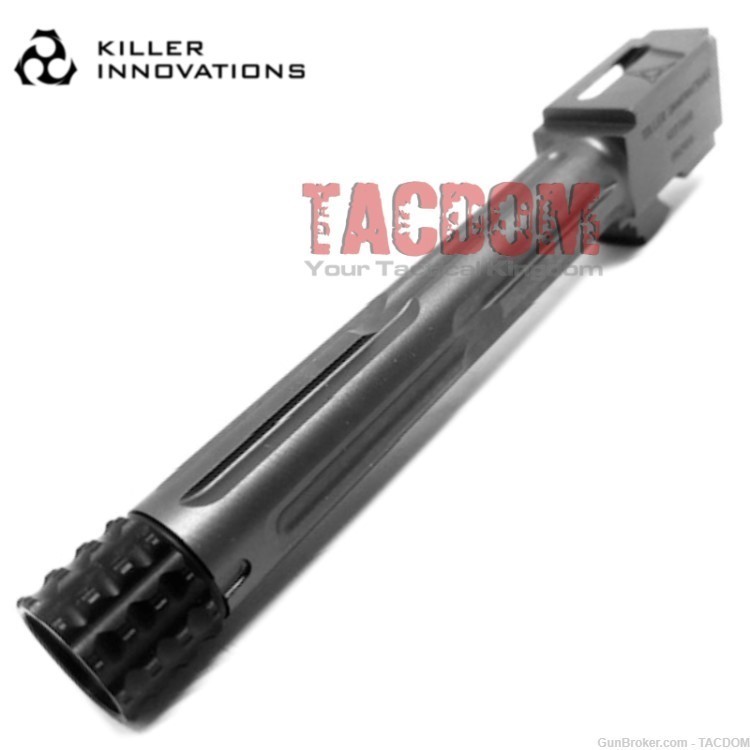 Killer Innovations GLOCK 19 GRAY MDCThreaded Barrel 9mm 1/2x28 Thread P80-img-1