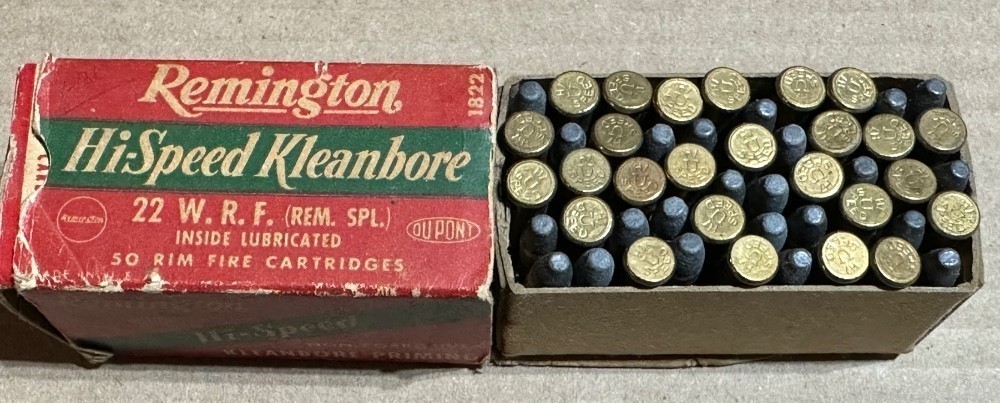 49 rounds of Remington 22 WRF brass cased ammo-img-5