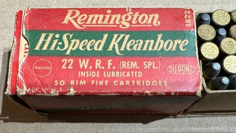 49 rounds of Remington 22 WRF brass cased ammo-img-4
