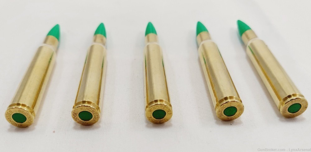 30-06 Springfield Brass Snap caps / Dummy Training Rounds - Set 5 - Green-img-3