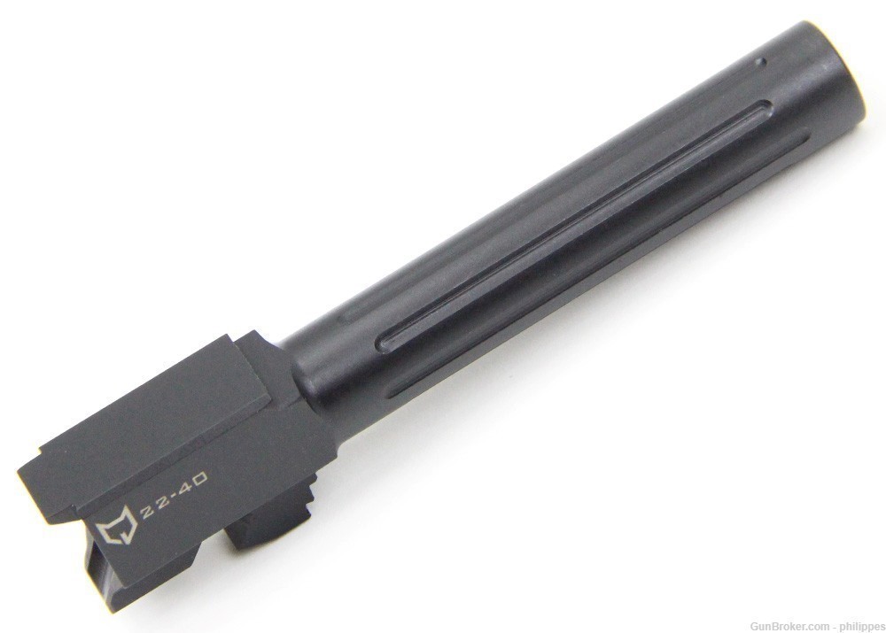 AlphaWolf Glock 22 Barrel .40 S&W AW-2240N - Fluted with Black Nitride-img-0