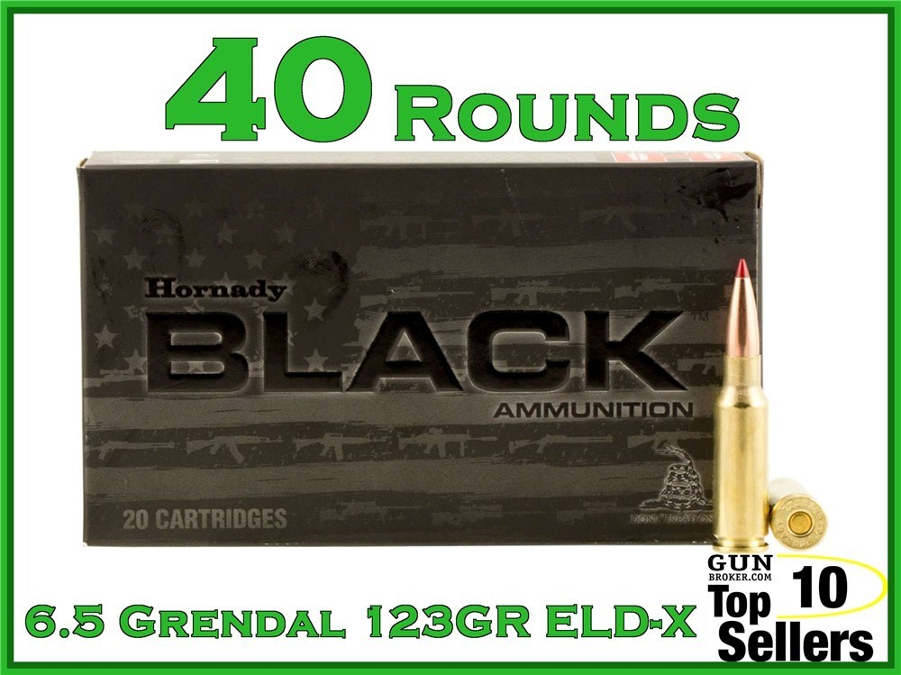 Hornady Black 6.5 Grendal 123 GR ELD Match 81528 40CT-img-0
