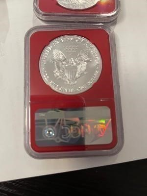 Silver Eagle Certified NGC MS69 Uncirculated 2021 Bitcoin-img-1