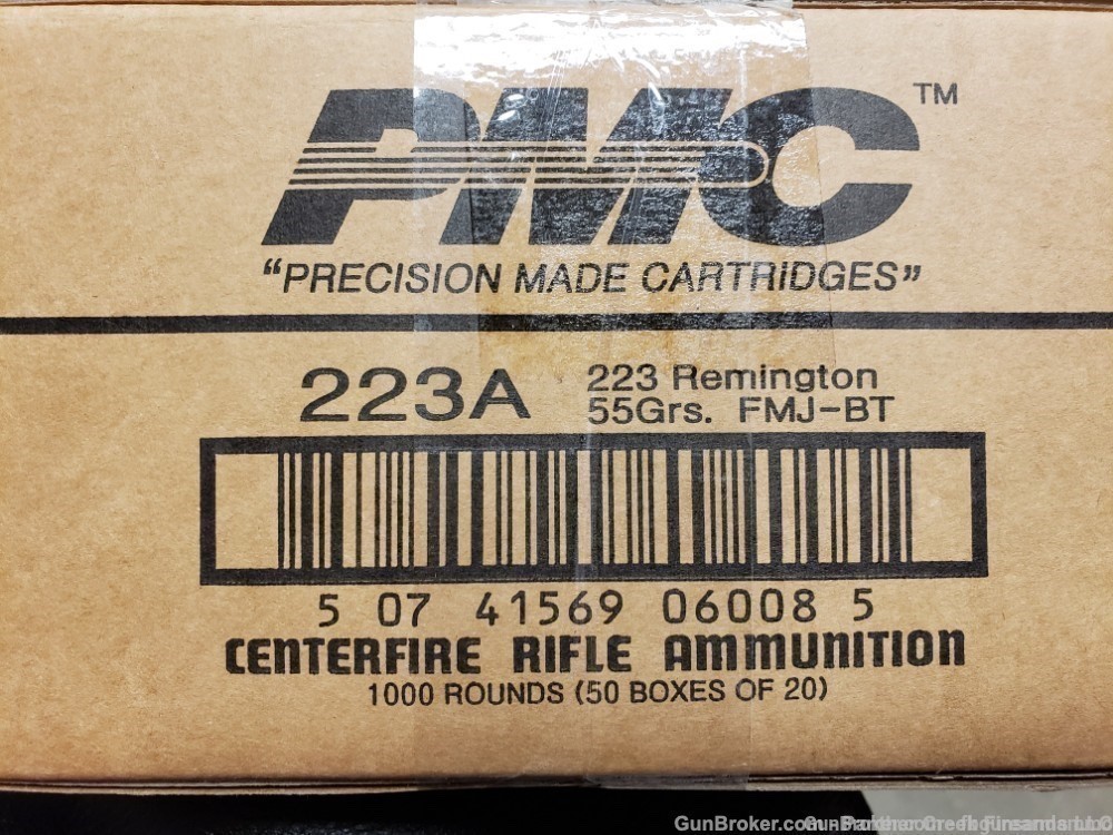 PMC Bronze .223 55gr FMJ ammo Case 1000 Rounds Bulk 223A-img-4