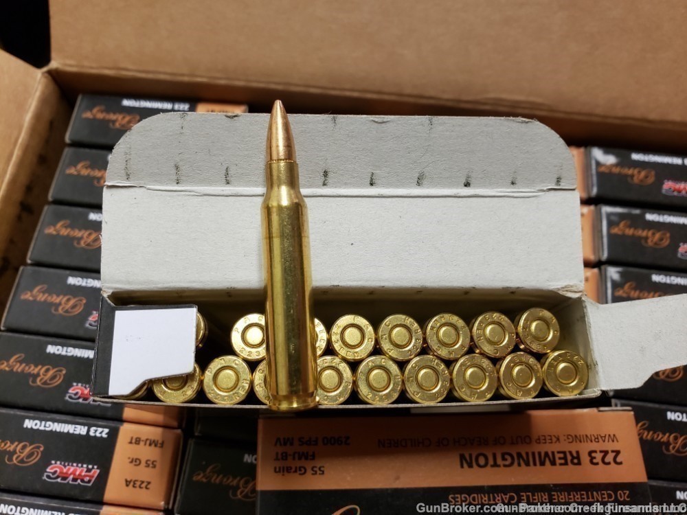 PMC Bronze .223 55gr FMJ ammo Case 1000 Rounds Bulk 223A-img-1