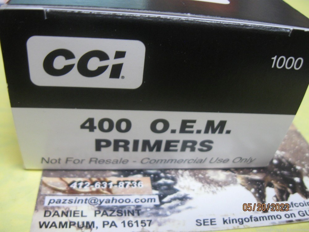 Fresh Scarce 1000 Pc Small RIFLE Primers CCI  Brick# 400 ; others LR avail-img-2