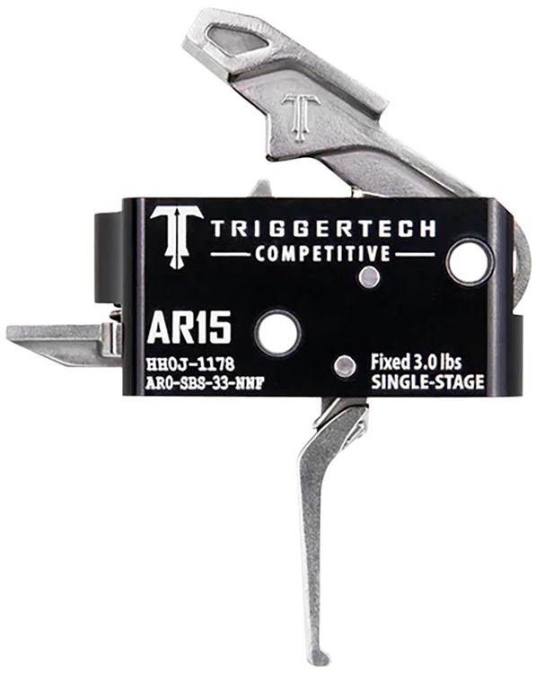 TriggerTech Competitive  Stainless Flat Single-Stage 3 lbs Fixed for AR-15-img-0