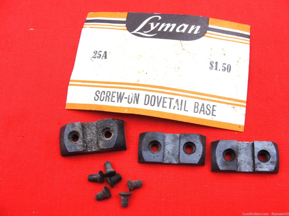3 Lyman 25-A screw on dovetail base-img-0