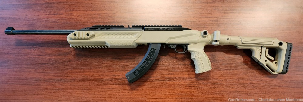 Ruger 10/22 Carbine 18.5" w/Fab Defense Pro Chassis and 25rd Mags FDE-img-6