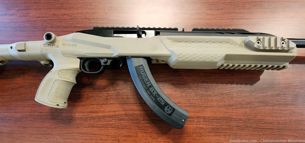 Ruger 10/22 Carbine 18.5" w/Fab Defense Pro Chassis and 25rd Mags FDE-img-2