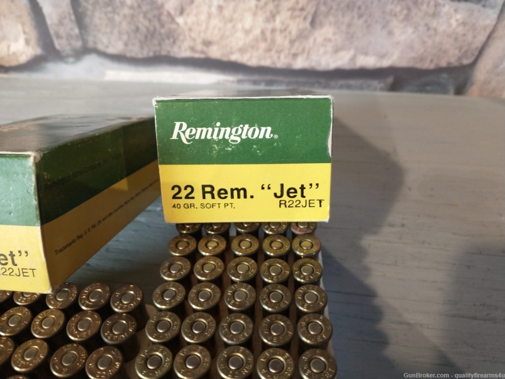 22 REMINGTON JET aka 22 REM JET ammo 50 ROUNDS NEW OLD STOCK! BUY NOW!-img-3