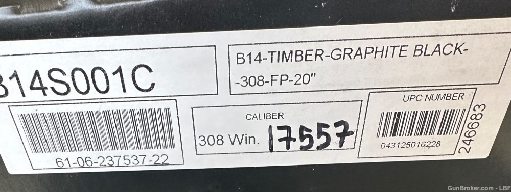 Bergara B-14 Timber .308 win 20"BBL -img-3