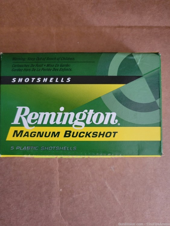 Remington magnum buckshot 12 gauge 3 inch 000 buck 1225 fps 10 pellet -img-0