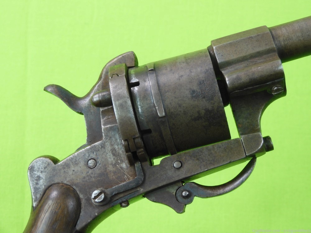 Auc Antique 19c Spain Spanish Fabrica de Durango  Pinfire Revolver Handgun -img-3