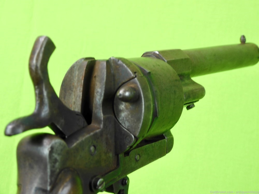Auc Antique 19c Spain Spanish Fabrica de Durango  Pinfire Revolver Handgun -img-5