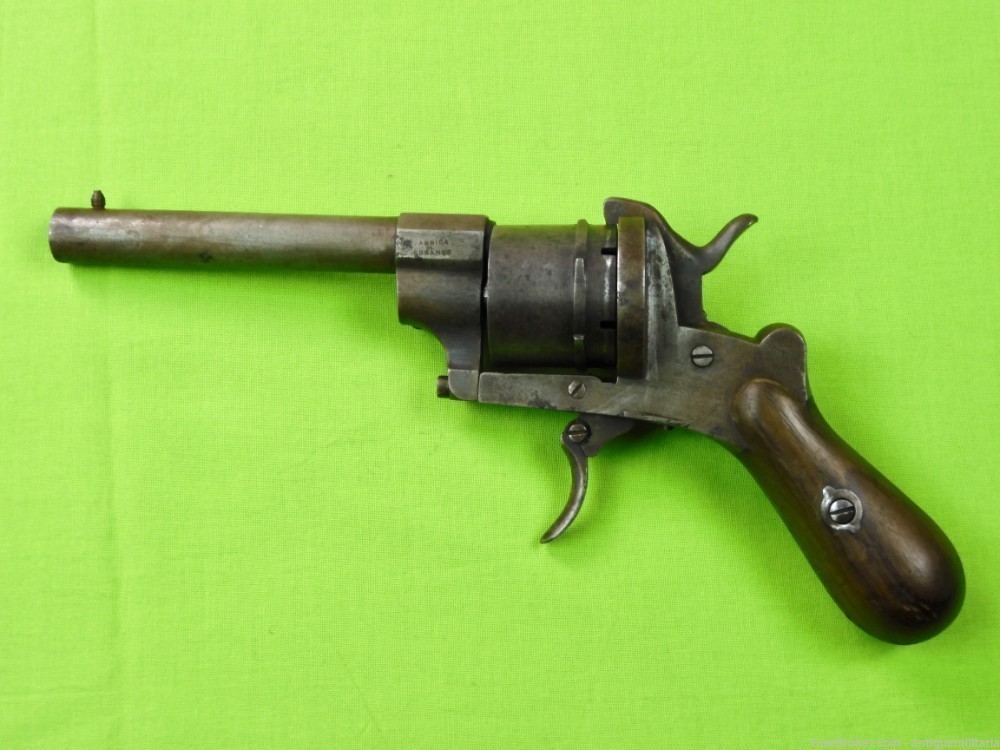 Auc Antique 19c Spain Spanish Fabrica de Durango  Pinfire Revolver Handgun -img-1