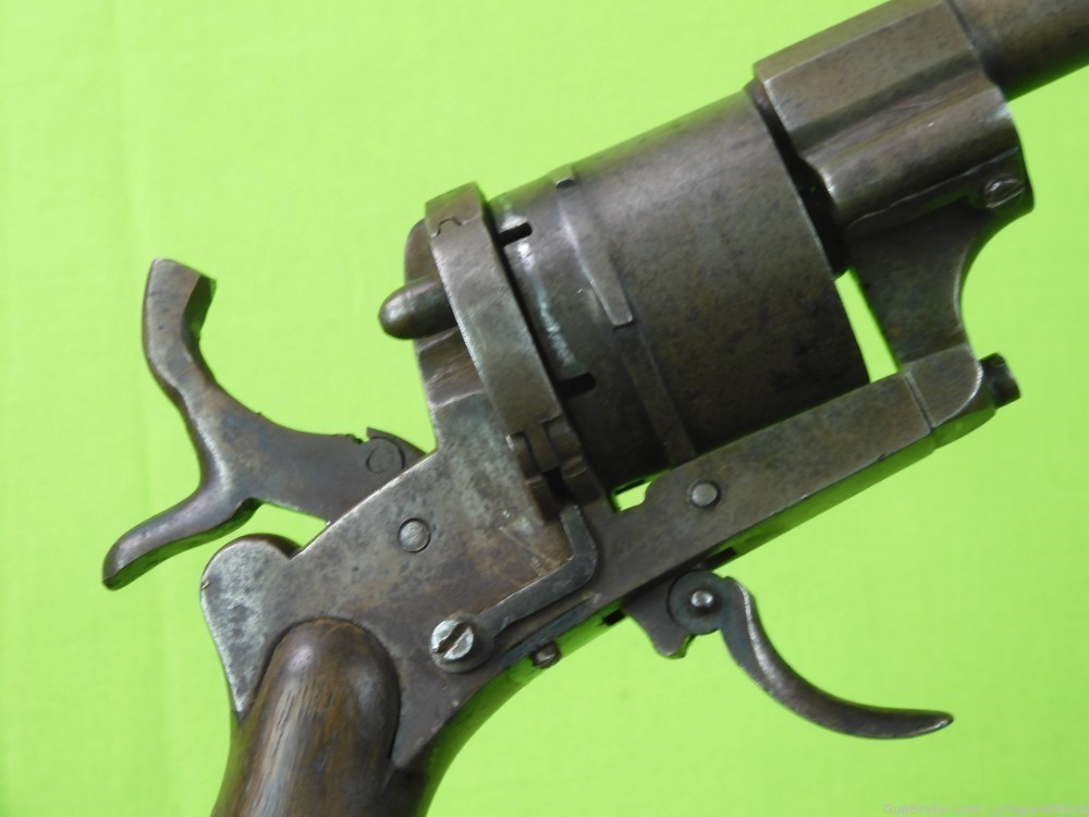 Auc Antique 19c Spain Spanish Fabrica de Durango  Pinfire Revolver Handgun -img-4