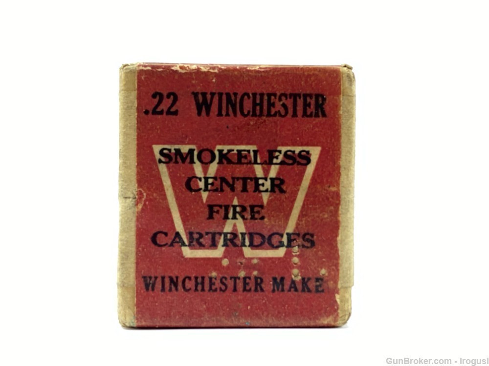 Winchester .22 WCF SEALED Box Early 1920's Scarce Red Label-img-4
