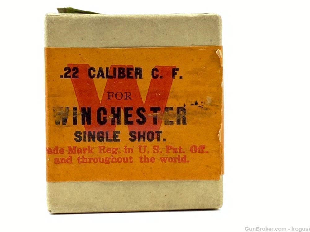 1919 Winchester .22 WCF SEALED Box RARE Green Label Double Labeled -img-4
