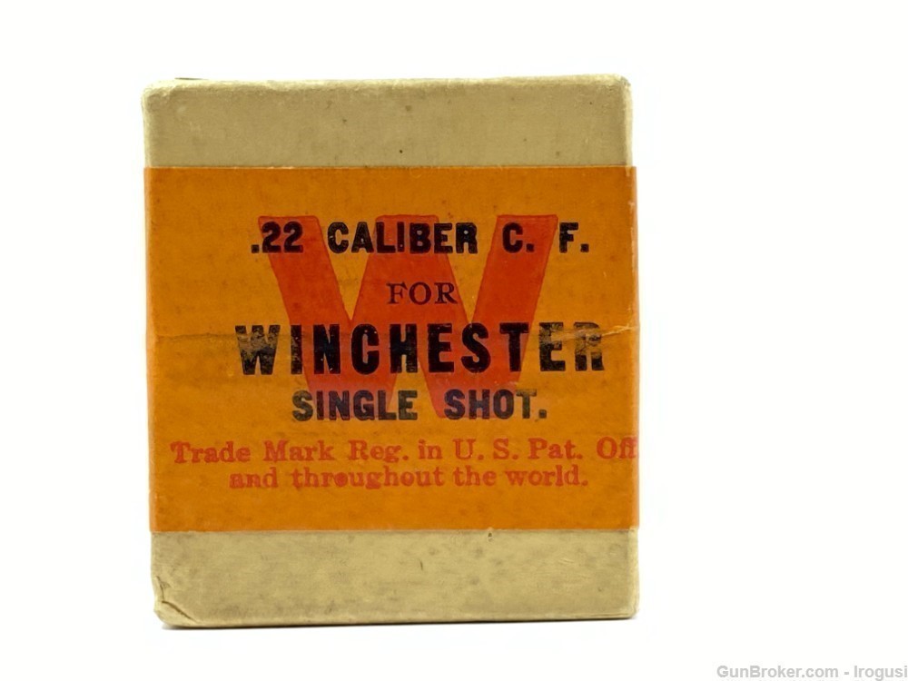 1919 Winchester .22 WCF SEALED Box RARE Green Label Double Labeled -img-3