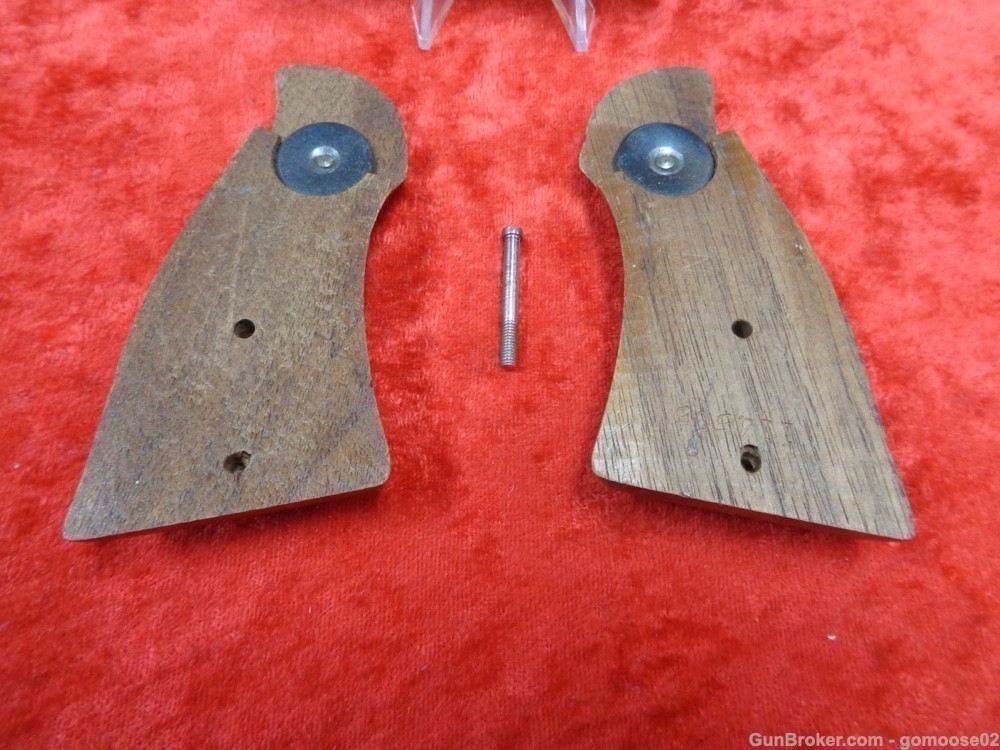 S&W K Frame Wood Service Grips K-38 Smith Wesson Square Butt I TRADE & BUY-img-4