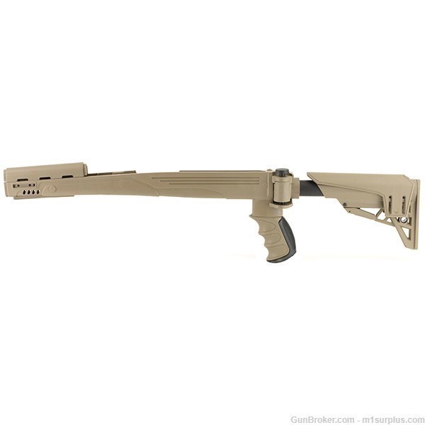 USA Made TactLite FDE Color Side Folding + Collapsible Stock For SKS Rifle-img-2