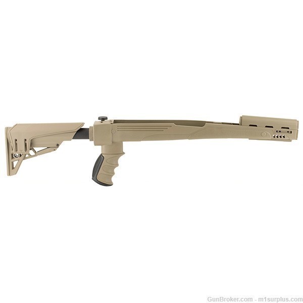 USA Made TactLite FDE Color Side Folding + Collapsible Stock For SKS Rifle-img-1