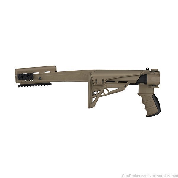 USA Made TactLite FDE Color Side Folding + Collapsible Stock For SKS Rifle-img-0