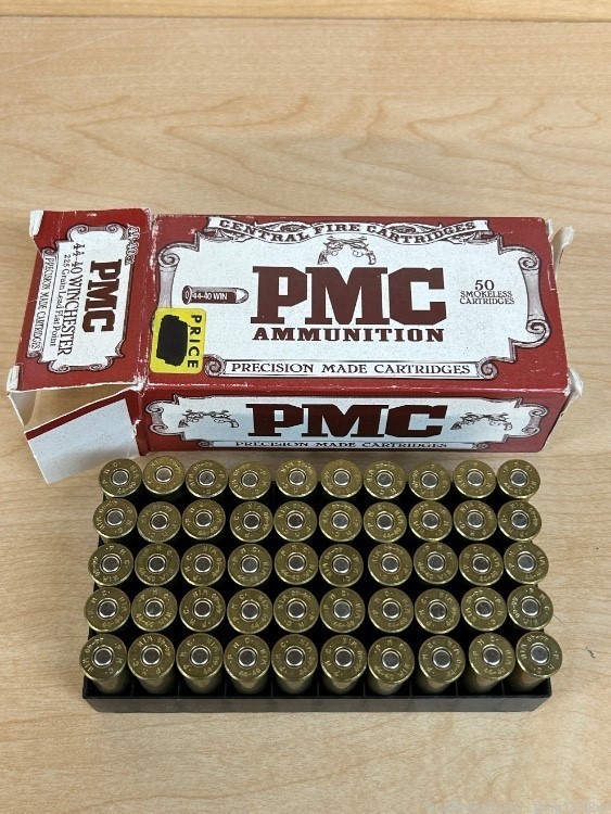 44-40 Winchester 225 gr lead flat point full box PMC-img-1