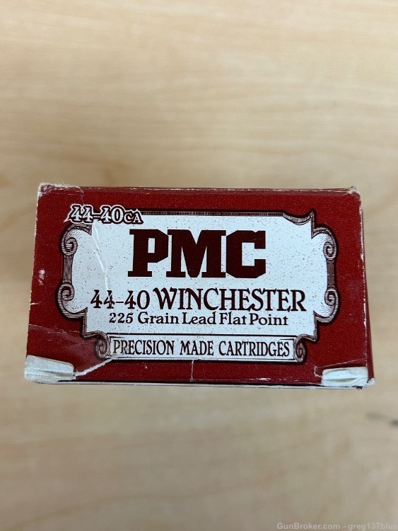 44-40 Winchester 225 gr lead flat point full box PMC-img-3