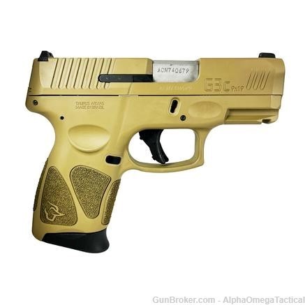 Taurus G3C Handgun 9mm Luger 12rd Magaiznes 3.2" Barrel FDE Slide/FDE Grip-img-0