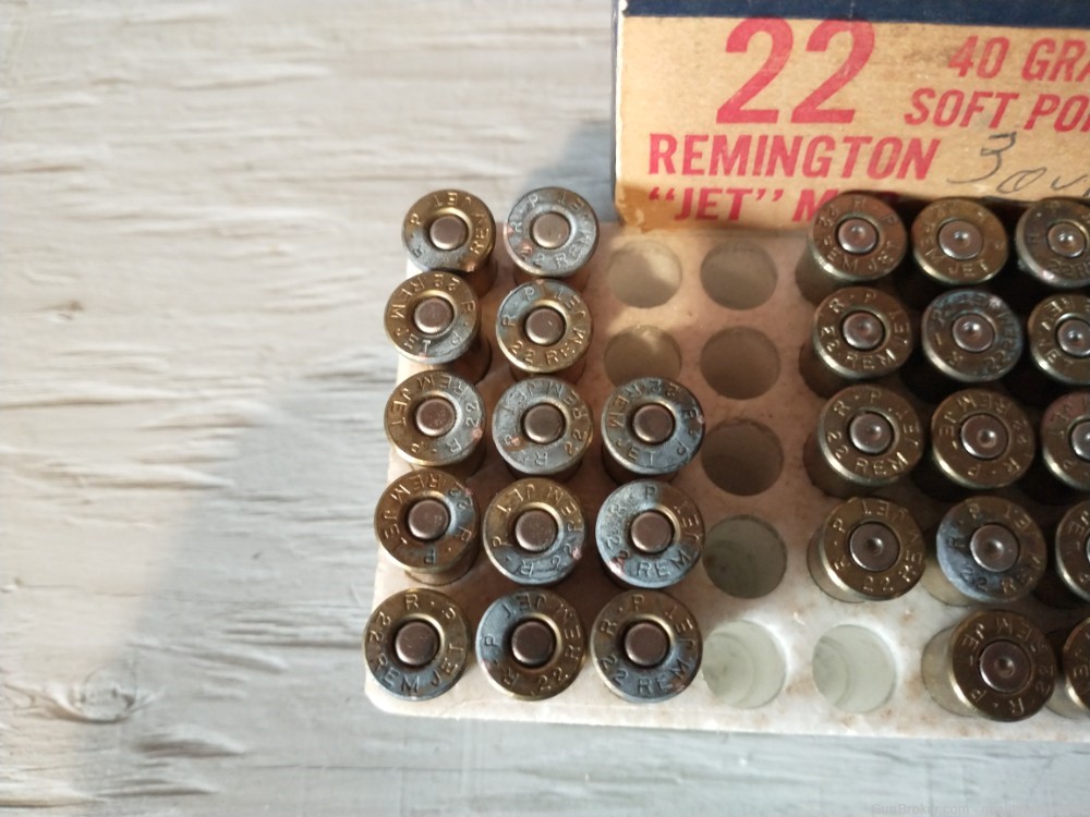 22 REMINGTON JET aka 22 REM JET ammo 63 ROUNDS+29 RELOADING BRASS  BUY NOW!-img-4