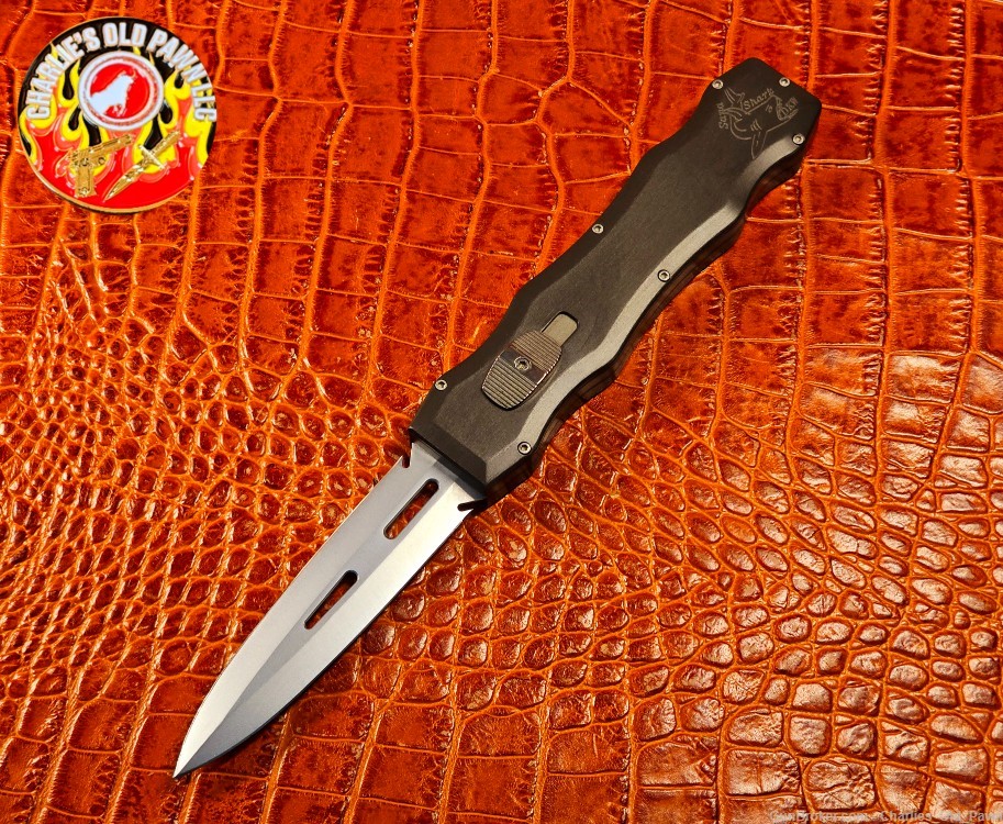Rare Desert Knife Works Sand Shark D/A OTF Automatic Knife Bead Blast Blade-img-0