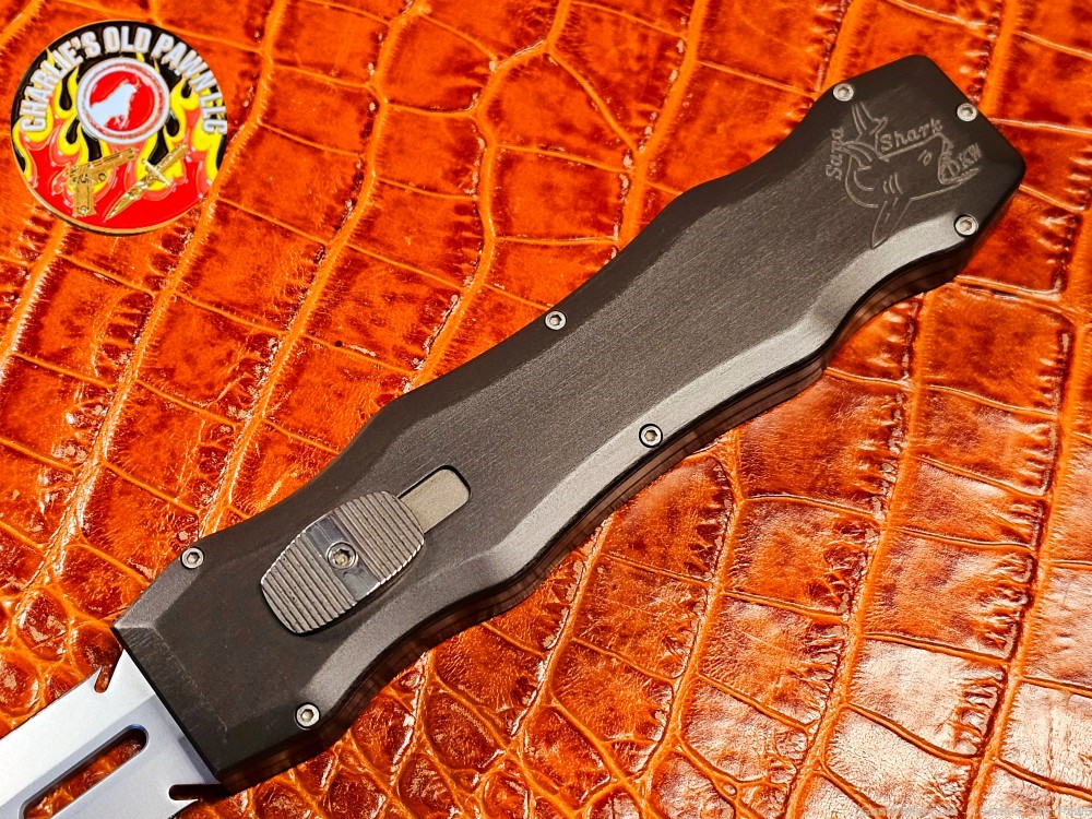 Rare Desert Knife Works Sand Shark D/A OTF Automatic Knife Bead Blast Blade-img-2