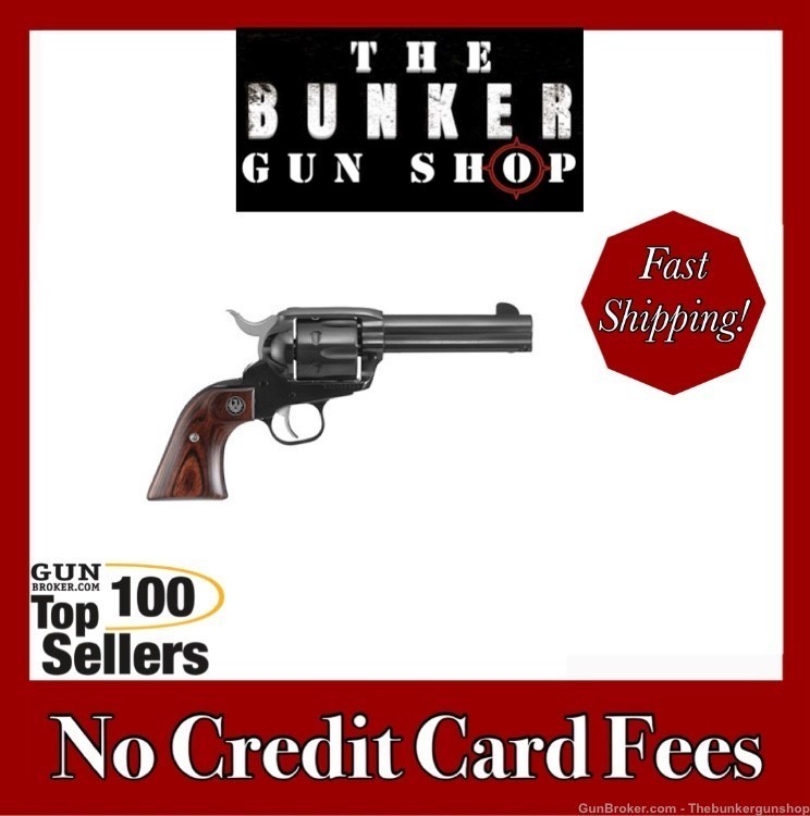 NEW! RUGER MODEL NEW VAQUERO BLUED SINGLE ACTION REVOLVER .45 COLT 5102-img-0