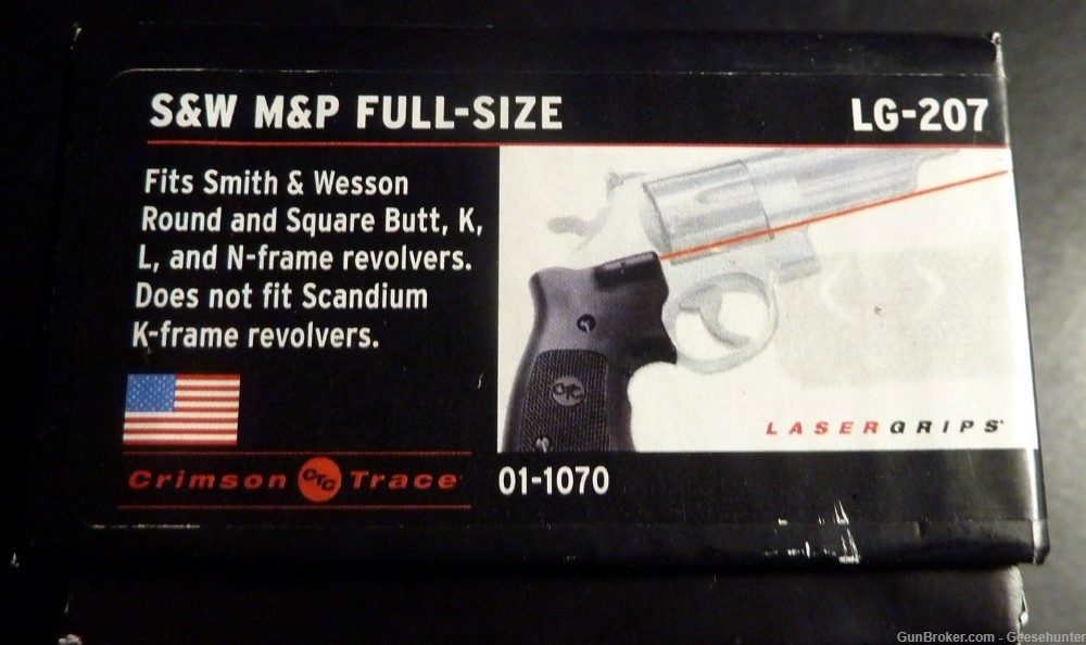 Crimson Trace Lasergrip LG-207 for Smith & Wesson K, L, N Frames Revolvers-img-0