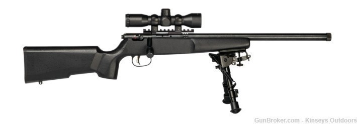 Savage Rascal Target XP Rifle .22 LR 16.125 in. Black w/ Scope & Bipod RH-img-0