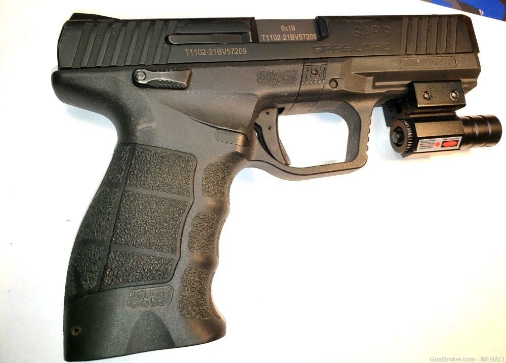 SAR 9 9mm semi auto pistol 17 round mag Red Dot Laser-img-1