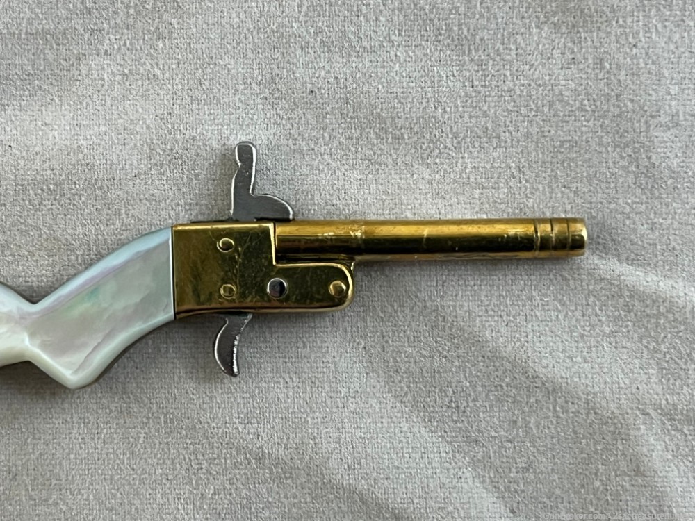 Vintage Austria 2mm Mother Of Pearl Pinfire Bayonet Rifle-img-3