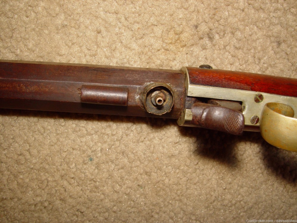 Antique 36 Cal. Under Hammer New England Style Percussion Rifle-img-14
