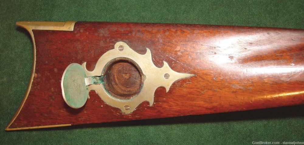 Antique 36 Cal. Under Hammer New England Style Percussion Rifle-img-10