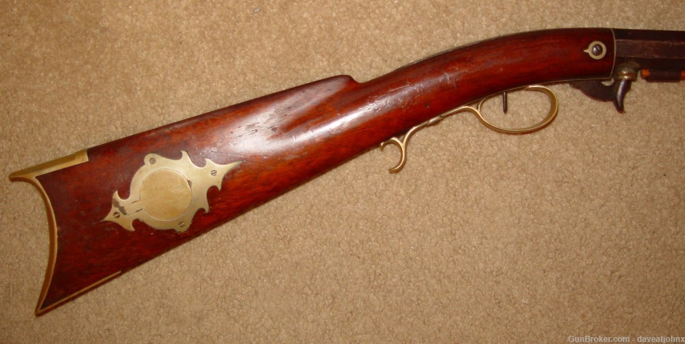 Antique 36 Cal. Under Hammer New England Style Percussion Rifle-img-2