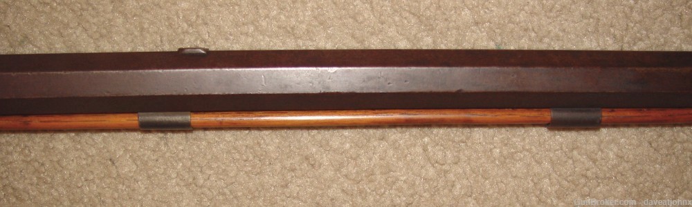 Antique 36 Cal. Under Hammer New England Style Percussion Rifle-img-5