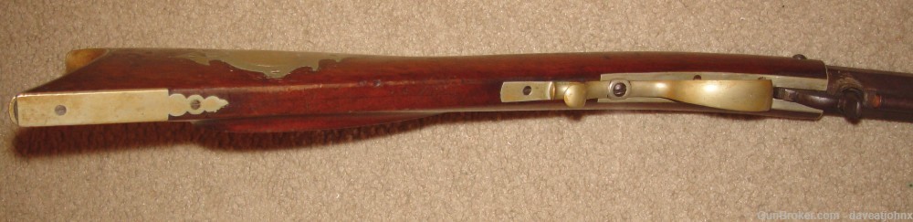 Antique 36 Cal. Under Hammer New England Style Percussion Rifle-img-7