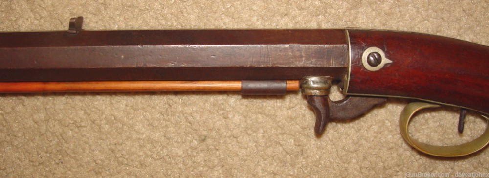 Antique 36 Cal. Under Hammer New England Style Percussion Rifle-img-17