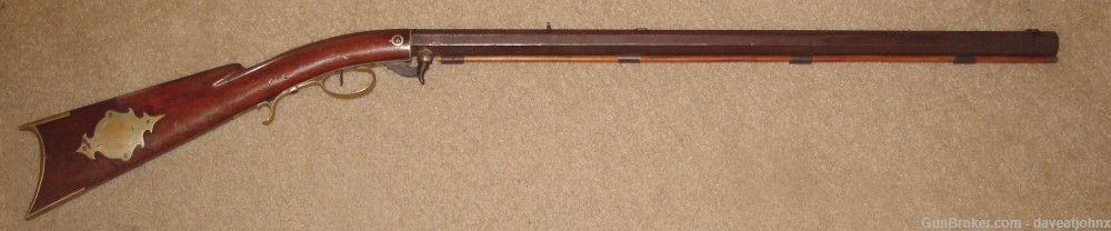 Antique 36 Cal. Under Hammer New England Style Percussion Rifle-img-0