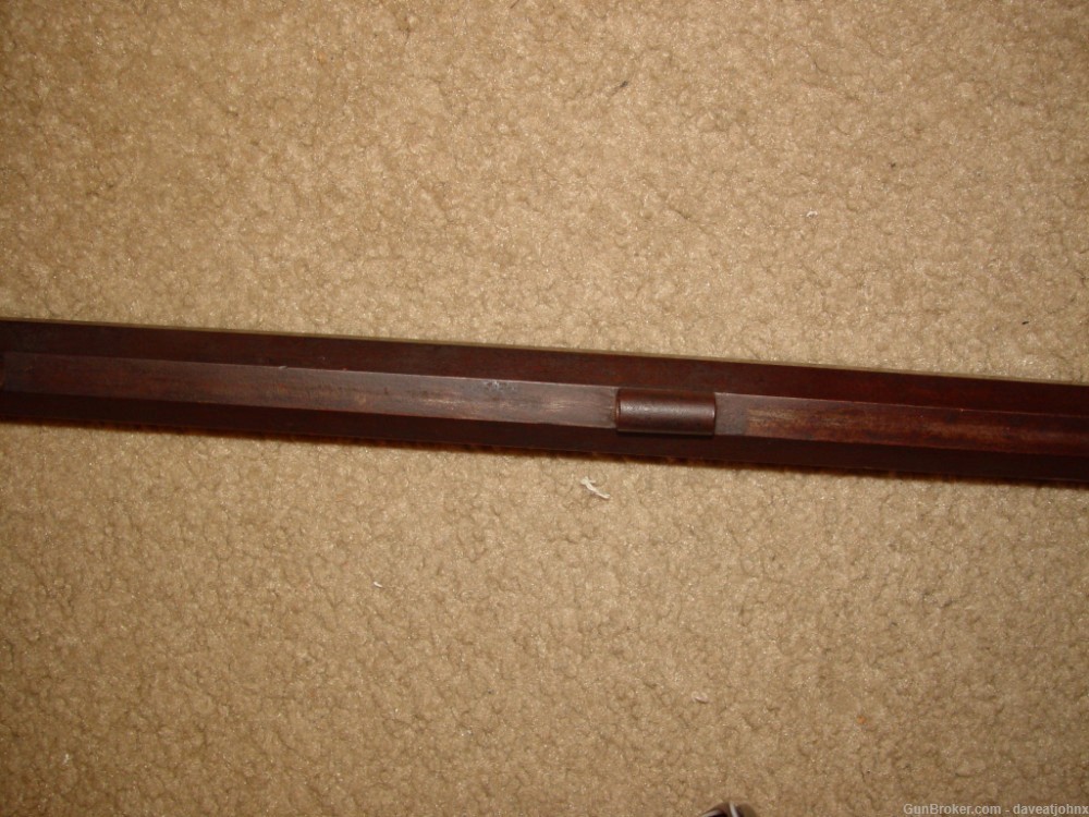 Antique 36 Cal. Under Hammer New England Style Percussion Rifle-img-24