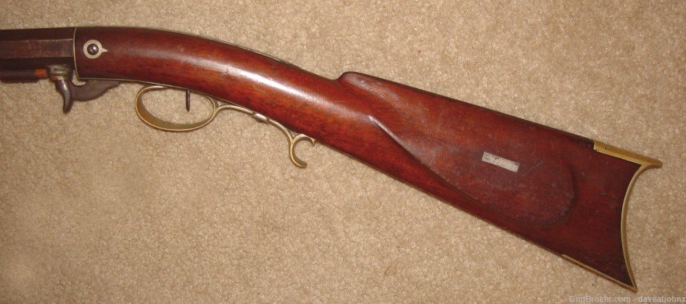 Antique 36 Cal. Under Hammer New England Style Percussion Rifle-img-16