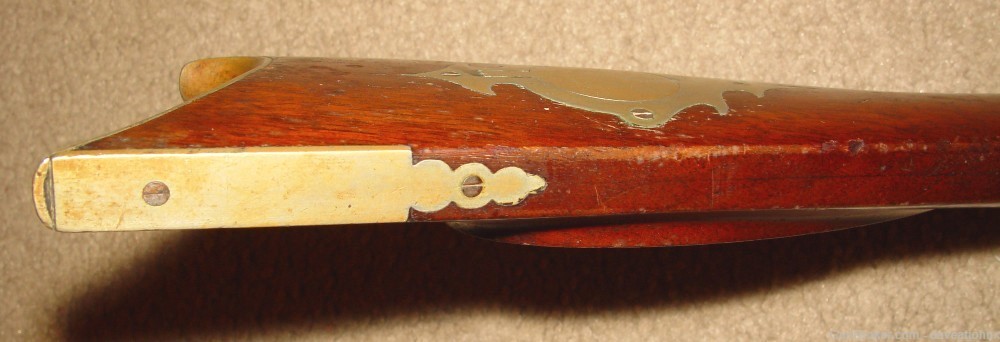 Antique 36 Cal. Under Hammer New England Style Percussion Rifle-img-8